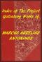 [Gutenberg 59784] • Index of the Project Gutenberg Works of Marcus Aurelius Antoninus